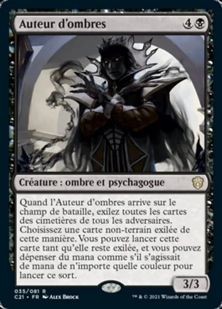 Auteur d'ombres, carte Magic C21 35 — extension Commander 2021