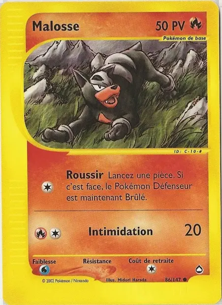 Malosse, carte Pokémon AQ 86 — extension Aquapolis