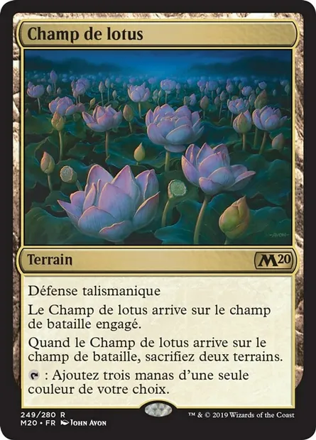 Champ de lotus, carte Magic M20 249 — extension Core Set 2020