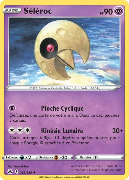 Séléroc, carte Pokémon CRZ 062 — extension Zénith Suprême