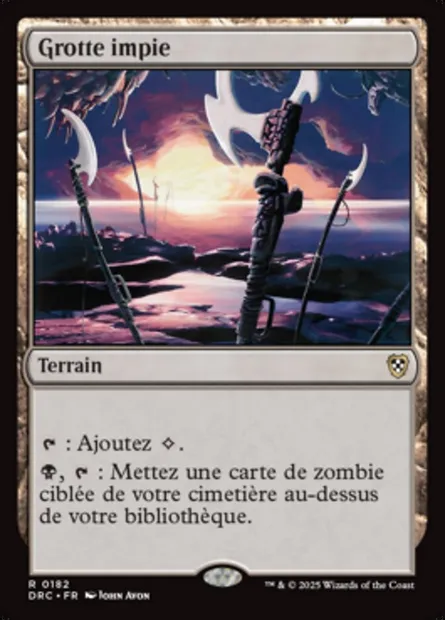 Grotte impie, carte Magic DRC 182 — extension Aetherdrift Commander