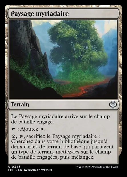Paysage myriadaire, carte Magic LCC 343 — extension The Lost Caverns of Ixalan Commander