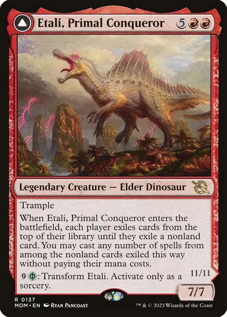 Etali, Primal Conqueror // Etali, Primal Sickness, Magic card MOM 137 — March of the Machine set
