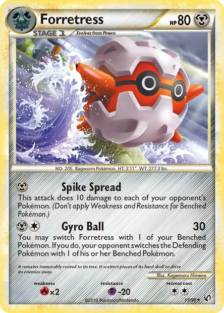 Forretress, Pokémon card UD 13 — Undaunted set