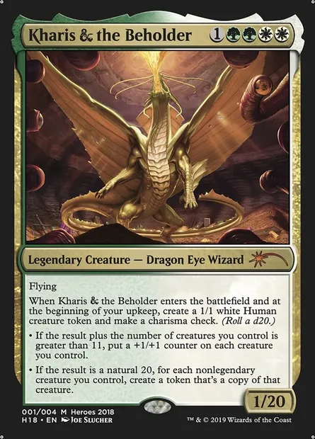 Kharis & The Beholder, Magic card PH18 1 — 2018 Heroes of the Realm set