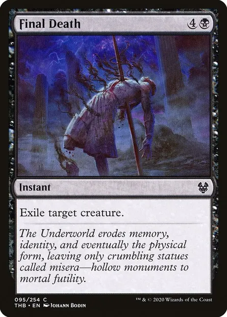 Final Death, Magic card THB 95 — Theros Beyond Death set