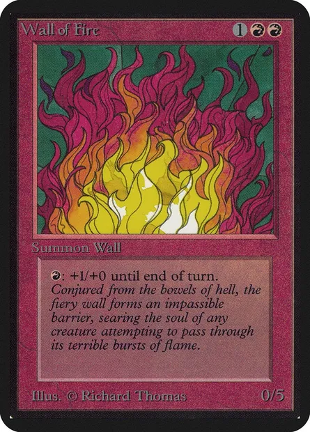 Mur de feu, carte Magic LEA 181 — extension Limited Edition Alpha