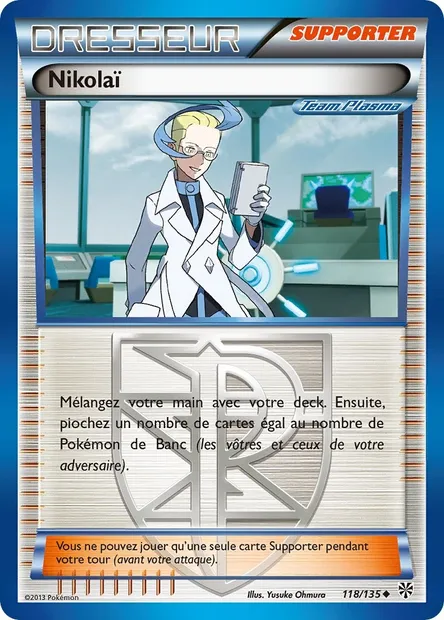 Nikolaï, carte Pokémon PLS 118 — extension Tempète Plasma