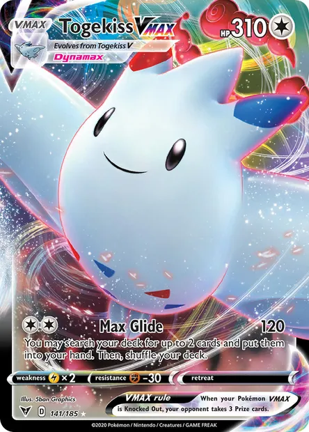 Togekiss VMAX, Pokémon card VIV 141 — Vivid Voltage set
