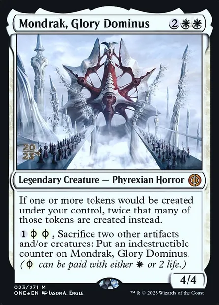 Mondrak, Glory Dominus, Magic card PONE 23s — Phyrexia: All Will Be One Promos set