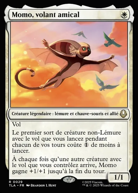 Momo, volant amical, carte Magic TLA 29 — extension Avatar: The Last Airbender