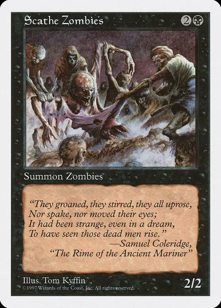 Scathe Zombies, Magic card 5ED 192 — Fifth Edition set