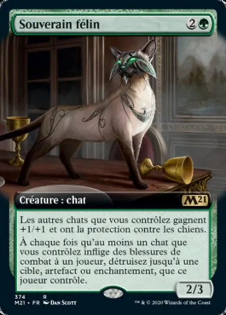 Souverain félin, carte Magic M21 374 — extension Core Set 2021
