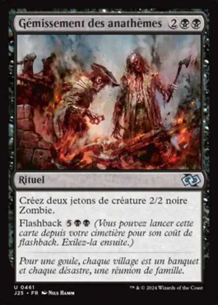 Gémissement des anathèmes, carte Magic J25 461 — extension Foundations Jumpstart