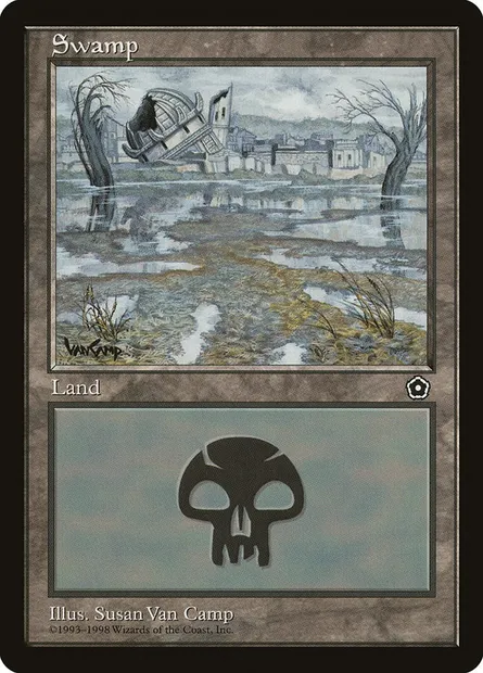 Swamp, Magic card P02 159 — Portal Second Age set