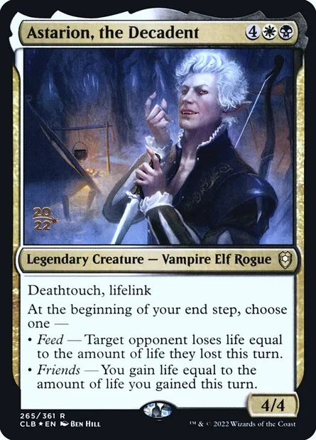 Astarion, the Decadent, Magic card PCLB 265s — Battle for Baldur's Gate Promos set