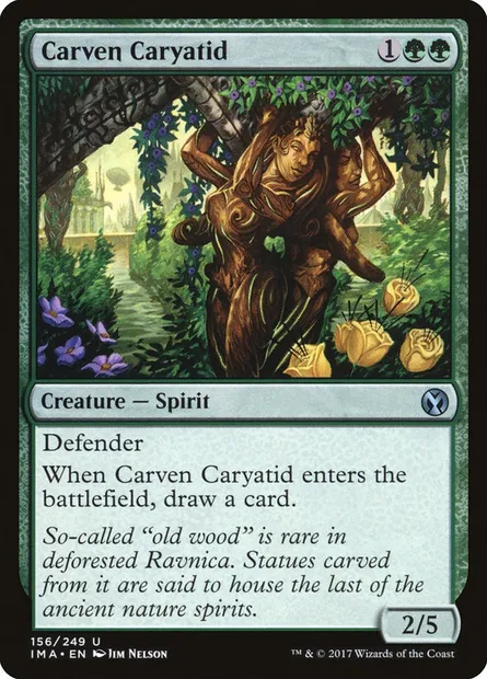 Cariatide sculptée, carte Magic IMA 156 — extension Iconic Masters