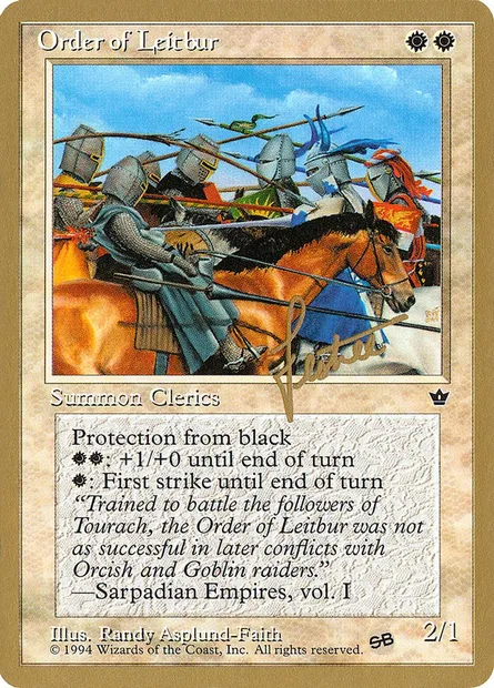 Order of Leitbur, carte Magic PTC bl16csb — extension Pro Tour Collector Set