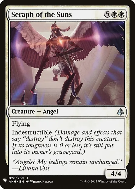 Séraphin des Soleils, carte Magic PLST AKH-28 — extension The List