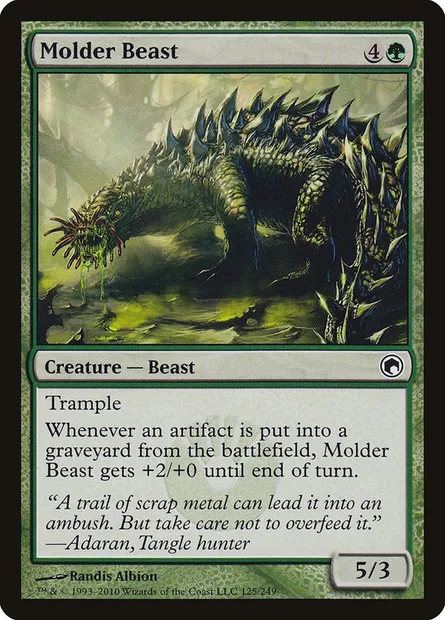 Molder Beast, Magic card SOM 125 — Scars of Mirrodin set