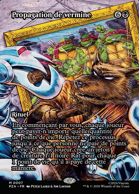 Propagation de vermine, carte Magic PZA 7 — extension Teenage Mutant Ninja Turtles Source Material