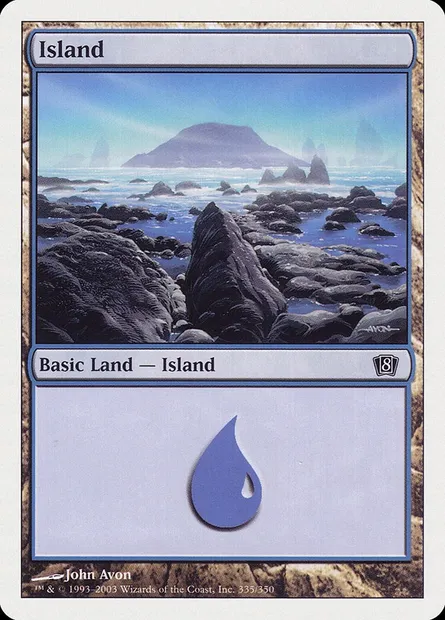 Island, Magic card 8ED 335 — Eighth Edition set