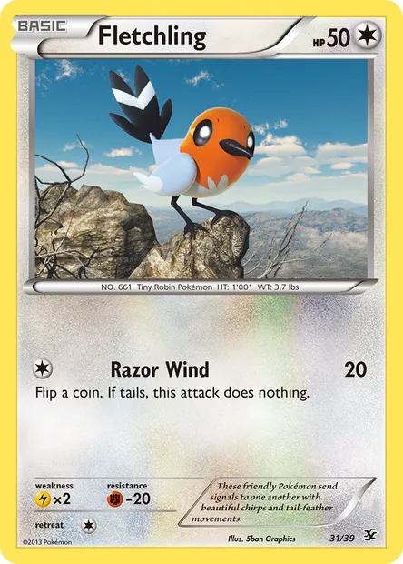 Fletchling, Pokémon card KSS 31 — Kalos Starter Set set