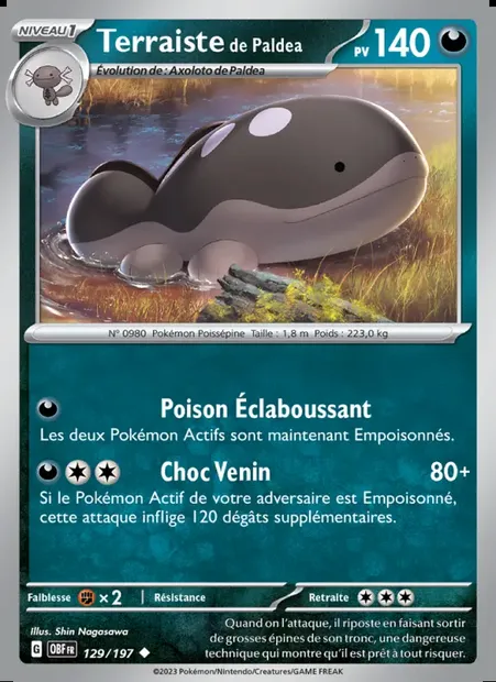 Terraiste de Paldea, carte Pokémon OBF 129 — extension Flammes Obsidiennes