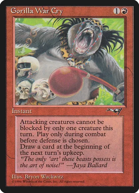 Gorilla War Cry, Magic card ALL 73a — Alliances set