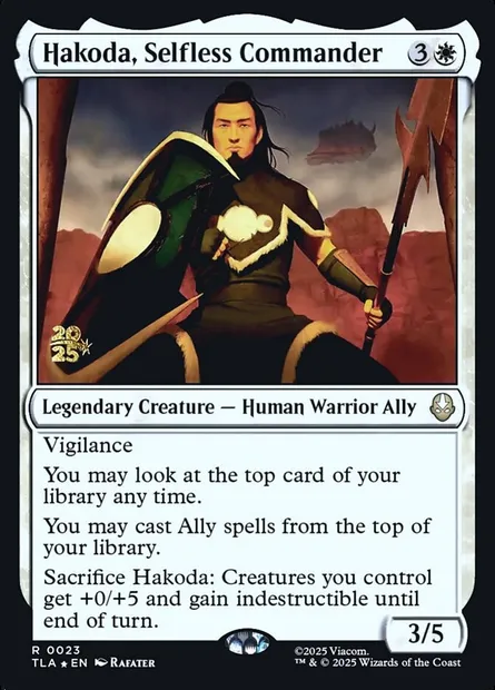 Hakoda, Selfless Commander, Magic card PTLA 23s — Avatar: The Last Airbender Promos set