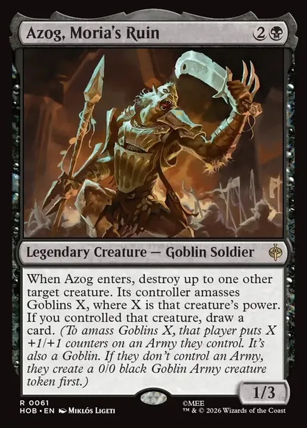 Azog, Moria's Ruin, Magic card HOB 61 — The Hobbit set