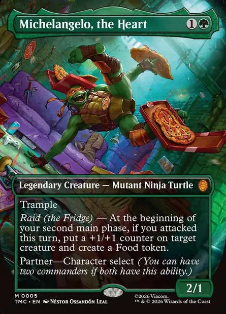 Michelangelo, the Heart, Magic card TMC 5 — Teenage Mutant Ninja Turtles Eternal set