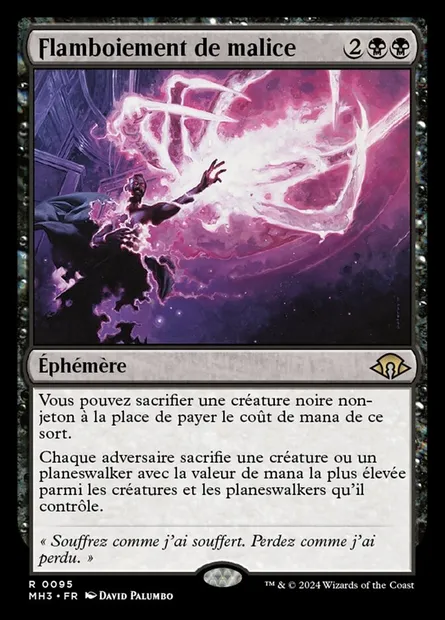 Flamboiement de malice, carte Magic MH3 95 — extension Modern Horizons 3