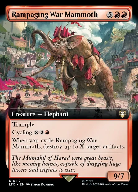 Rampaging War Mammoth, Magic card LTC 117 — Tales of Middle-earth Commander set