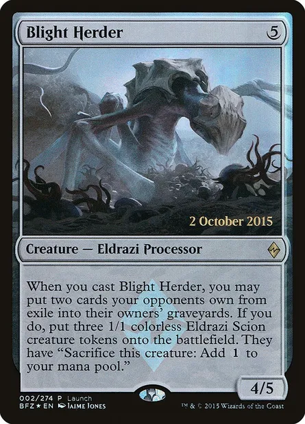 Blight Herder, Magic card PBFZ 2 — Battle for Zendikar Promos set