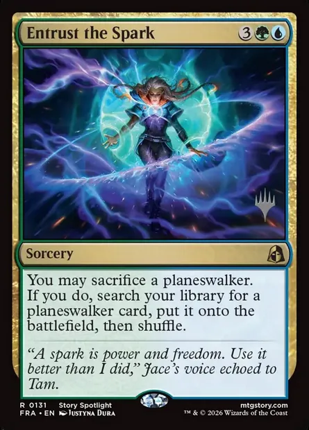 Croire en l'étincelle, carte Magic PFRA 131p — extension Reality Fracture Promos