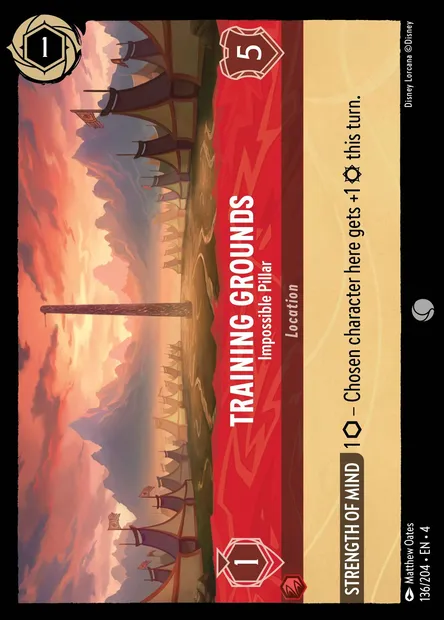Training Grounds - Impossible Pillar, Disney Lorcana card CH4-136 — Ursula's Return set
