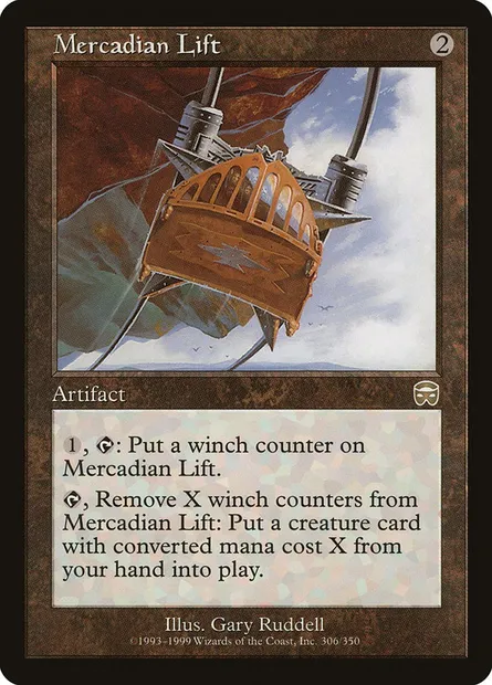 Elévateur mercadien, carte Magic MMQ 306 — extension Masques de Mercadia