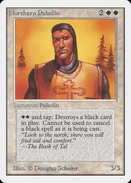 Northern Paladin, Magic card 2ED 30 — Unlimited Edition set