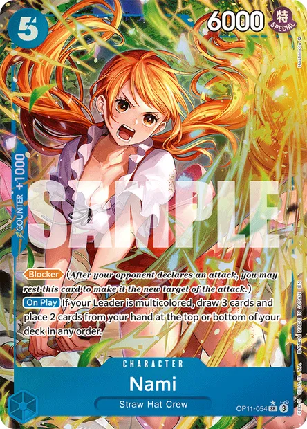 Nami, One Piece card OP11-054 — A FIST OF DIVINE SPEED set
