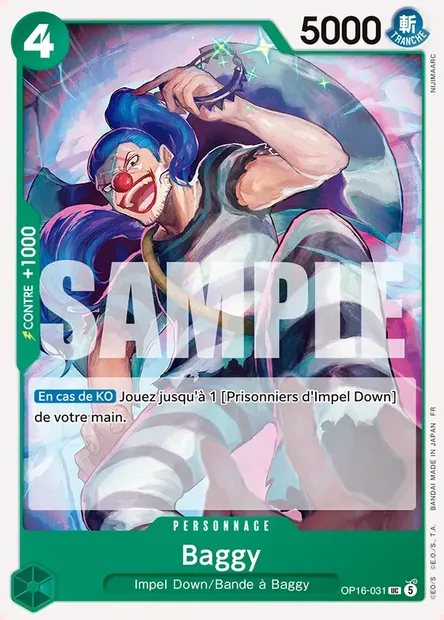 Baggy, carte One Piece OP16-031 — extension L'HEURE DE LA BATAILLE DÉCISIVE