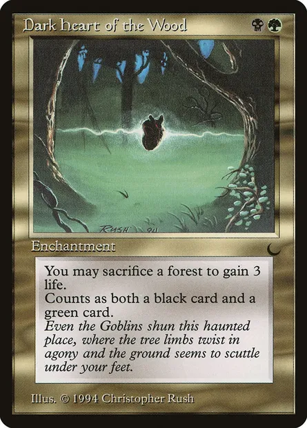 Cœur noir du bois, carte Magic DRK 95 — extension The Dark