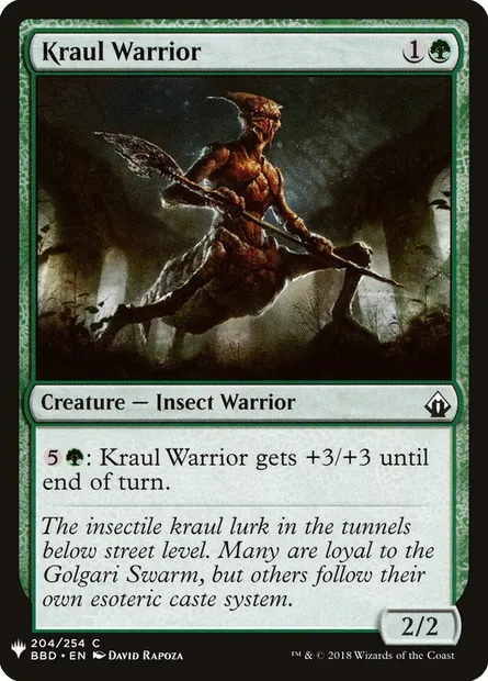 Kraul Warrior, Magic card PLST BBD-204 — The List set