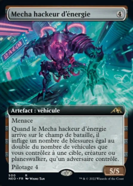 Mecha hackeur d'énergie, carte Magic NEO 500 — extension Kamigawa: La Dynastie Néon