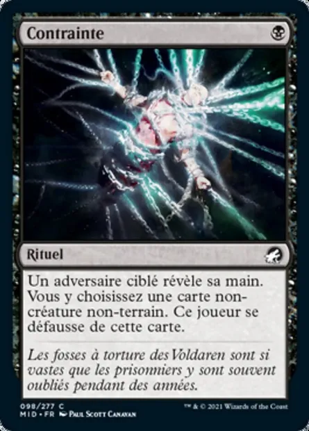 Contrainte, carte Magic MID 98 — extension Innistrad : chasse de minuit