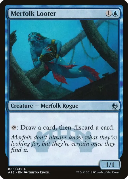 Merfolk Looter, Magic card A25 65 — Masters 25 set