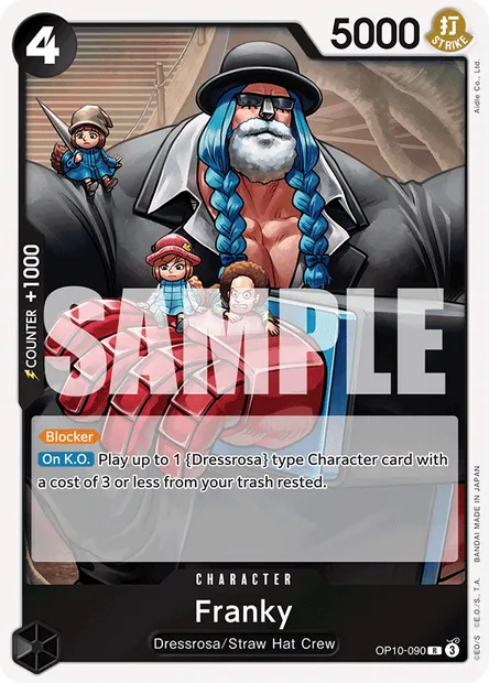 Franky, One Piece card OP10-090 — ROYAL BLOOD set