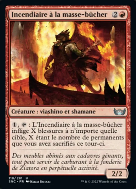 Incendiaire à la masse-bûcher, carte Magic SNC 118 — extension Les rues de la Nouvelle-Capenna