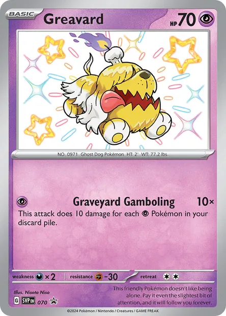 Greavard, Pokémon card PR-SV 070 — SVP Black Star Promos set