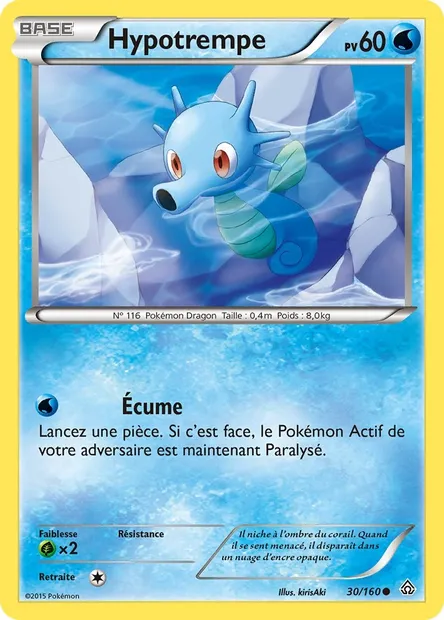 Hypotrempe, carte Pokémon PRC 30 — extension Primo-Choc